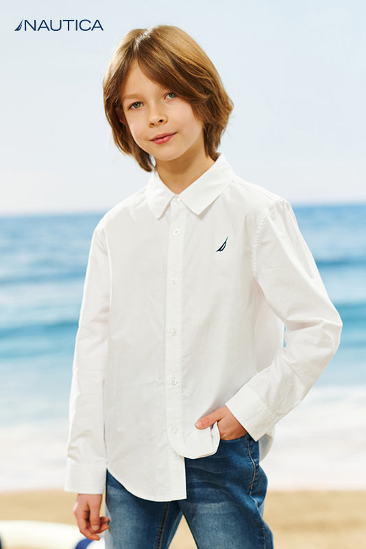 Solid White Long Sleeve Shirt