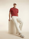 Men's Polo T-Shirt - Rust