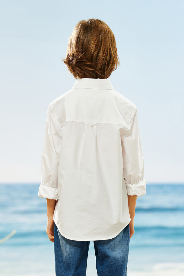 Solid White Long Sleeve Shirt