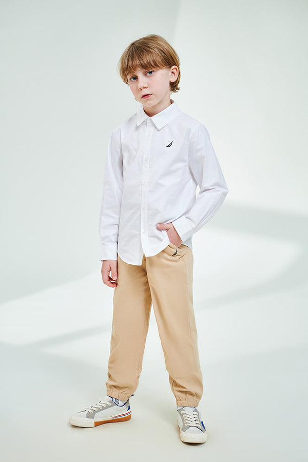 Solid Khaki kid's trouser
