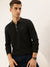 Nautica Men Polo Jet Black Regular Fit Long Sleeve Solid Polo T-Shirt