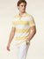 Men's Striped Polo T-Shirt - Yellow