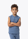 Boys Short set - White/Blue
