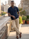 Men's Solid Polo - NAVY
