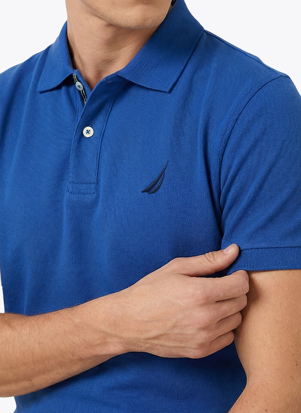 Men's Solid Polo - Surf the Web