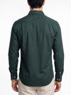 Men's Solid Long Sleeve Oxford Shirt - Dark Green