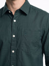 Men's Solid Long Sleeve Oxford Shirt - Dark Green