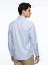 Men's Solid Long Sleeve Oxford Shirt - Light Blue