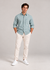 Men's Solid Long Sleeve Oxford Shirt-Light Green