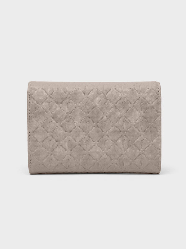 ANA Tri-Fold Monogram Wallet - BEIGE