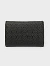ANA Tri-Fold Monogram Wallet - BLACK