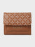 ELLA Tri-Fold Monogram Wallet - BROWN