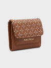 ELLA Tri-Fold Monogram Wallet - BROWN