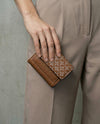 ELLA Tri-Fold Monogram Wallet - BROWN