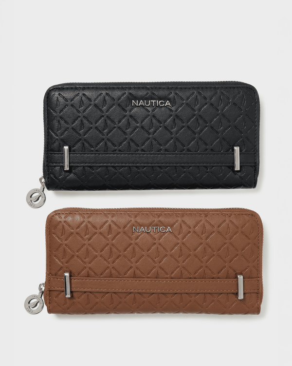 JOY Zip-Around Long Wallet - DARK BROWN