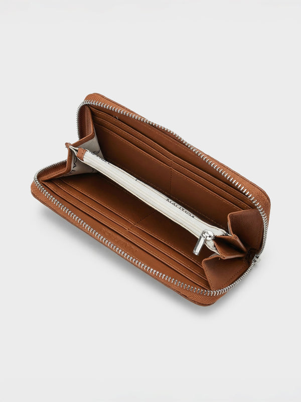 JOY Zip-Around Long Wallet - DARK BROWN