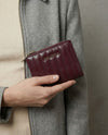 SARA Bi-Fold Wallet - BURGUNDY
