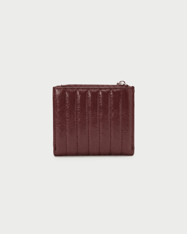 SARA Bi-Fold Wallet - BURGUNDY