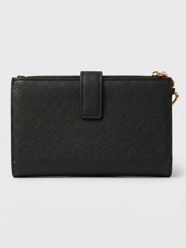 SIA Bi-Fold Wristlet - BLACK