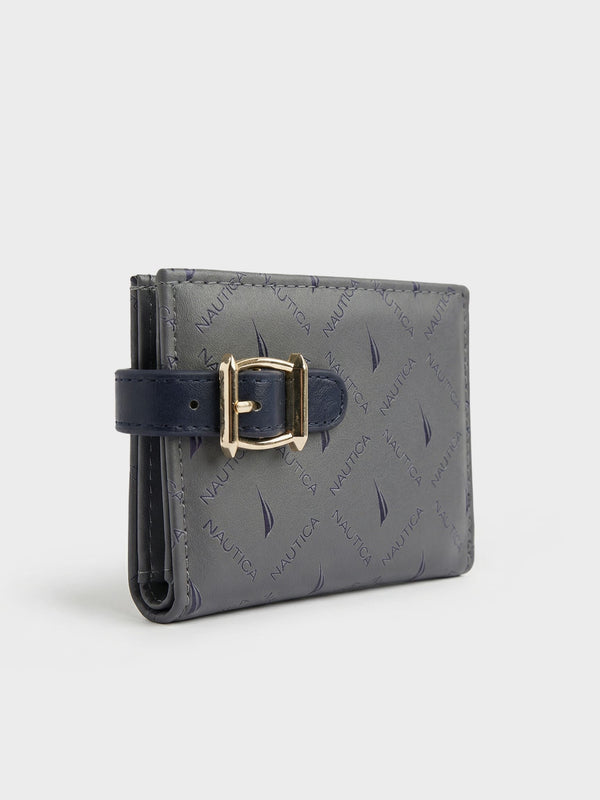 SUG Bi-Fold Monogram Wallet - BLACK