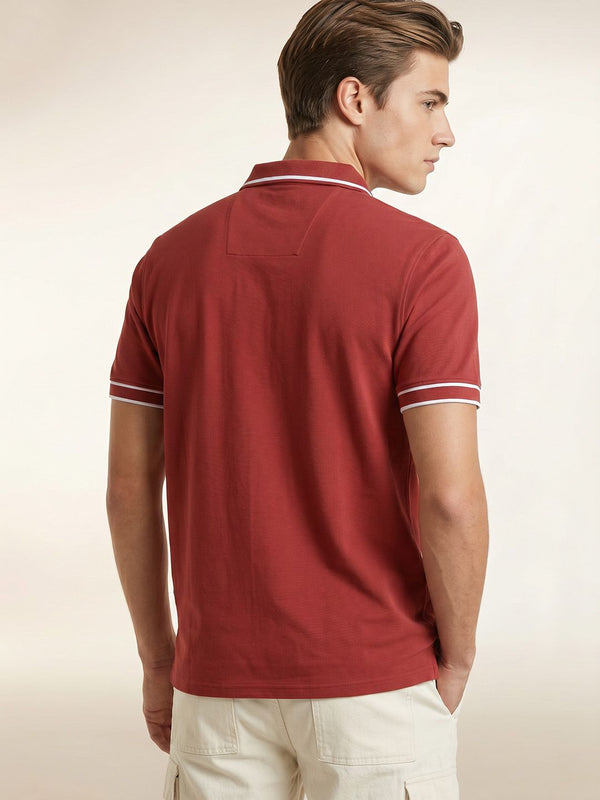 Men's Polo T-Shirt - Rust