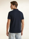 Men's Typography Polo T-Shirt - Navy