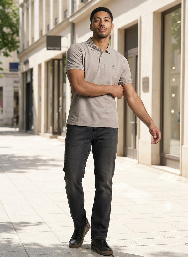 Men's Short Sleeve Polo - Moss Grey