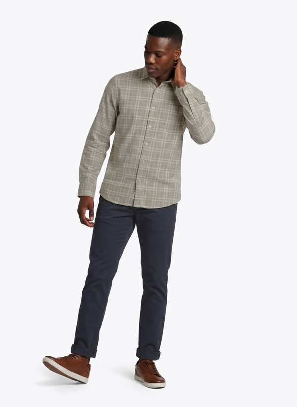 Men's Dyed Long Sleeve Shirt - Sand
