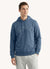 Men's Long Sleeve Emboidered Hoodie - Union Blue