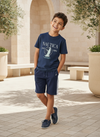 Boys Crew Neck T-shirt - Dark Navy