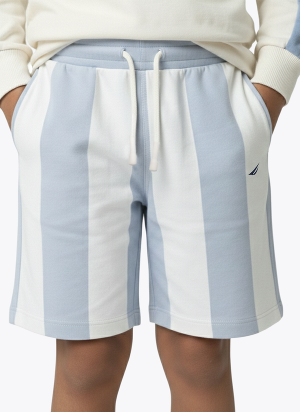 Boys Shorts - White/Blue