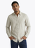 Men's Solid Linen Shirt - Beige
