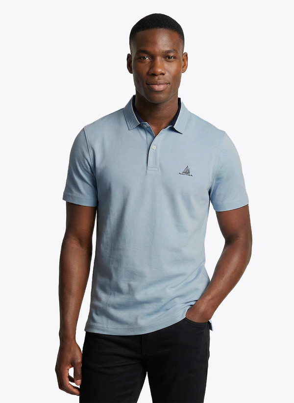 Men's Short Sleeve Polo - Blue