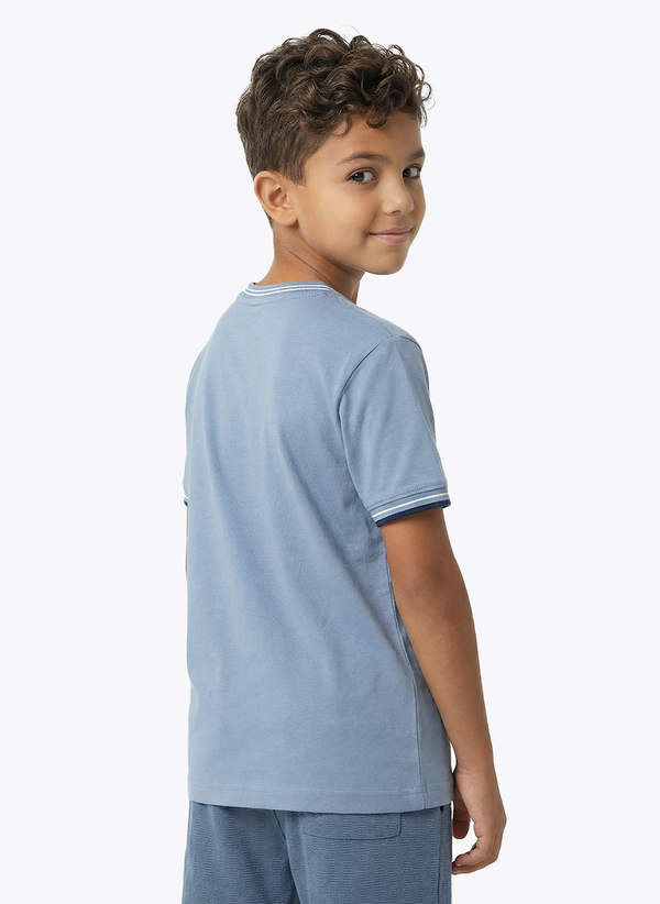 Boys Crew Neck T-shirt - Light Blue