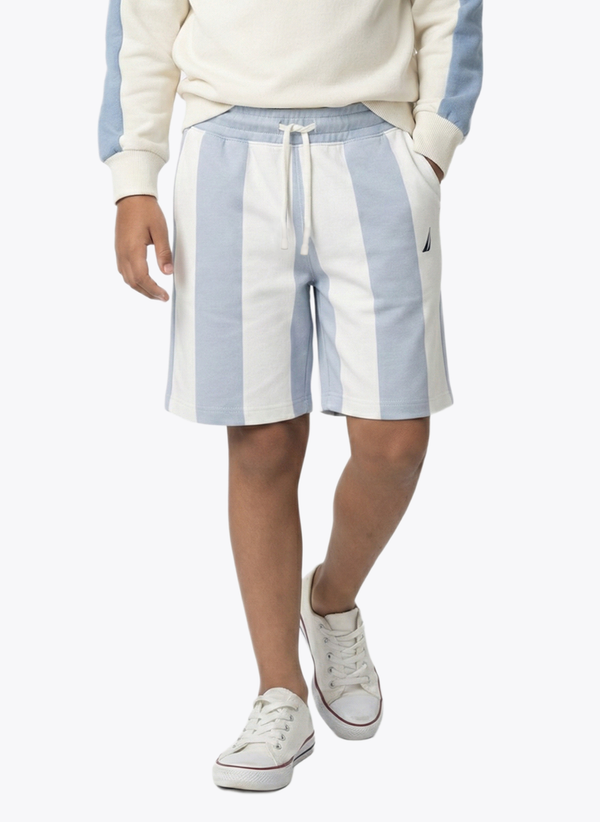 Boys Shorts - White/Blue