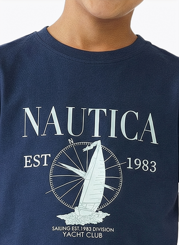 Boys Crew Neck T-shirt - Dark Navy