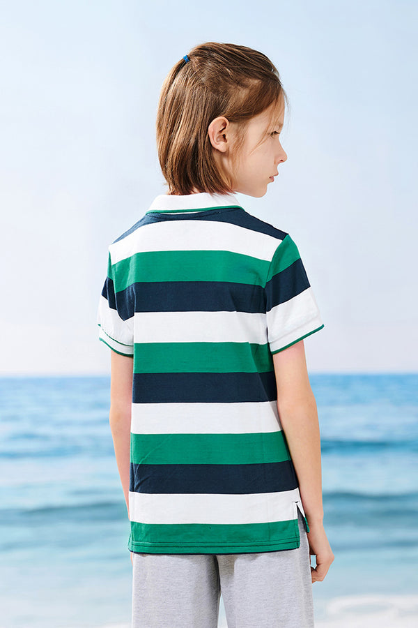 Printed Short Sleeve Polo Shirt