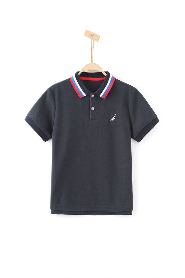 Printed Short Sleeve Polo Shirt