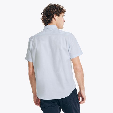Solid Oxford Short-Sleeve Shirt