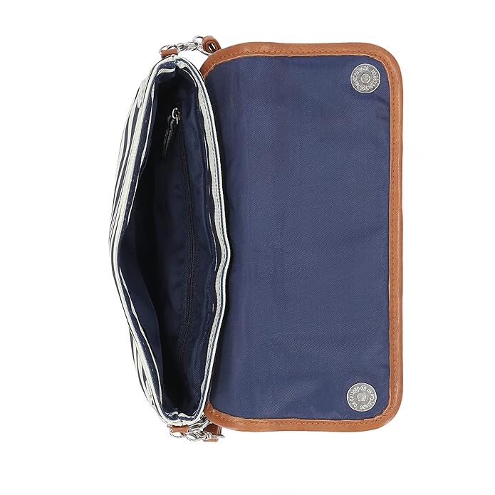 Nautica Striped Clutch with Removable Strap