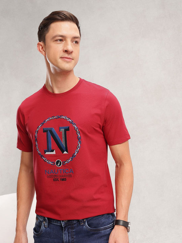 Men's Graphic T-Shirt - Brick Red