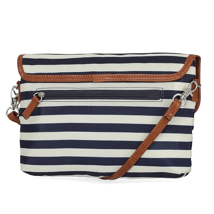 Nautica Striped Clutch with Removable Strap