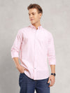 Men's Long Sleeve Solid Shirt - Pink