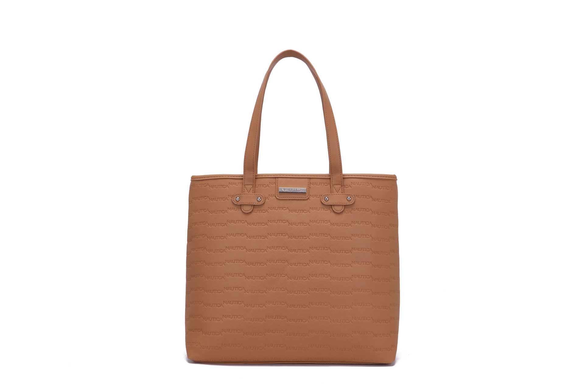 Nautica Embossed Logo Tote Bag