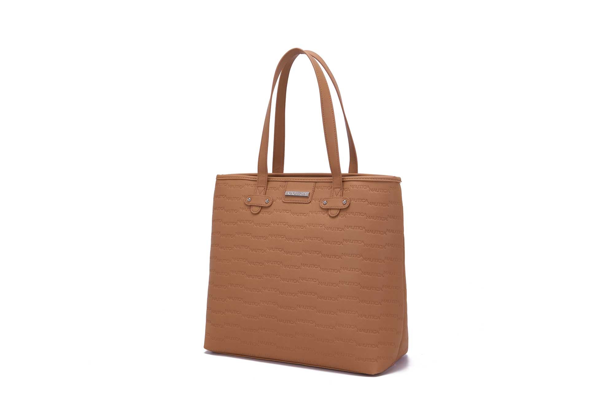 Nautica Embossed Logo Tote Bag