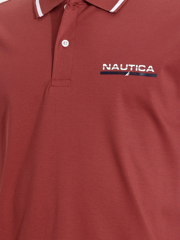 Men's Polo T-Shirt - Rust