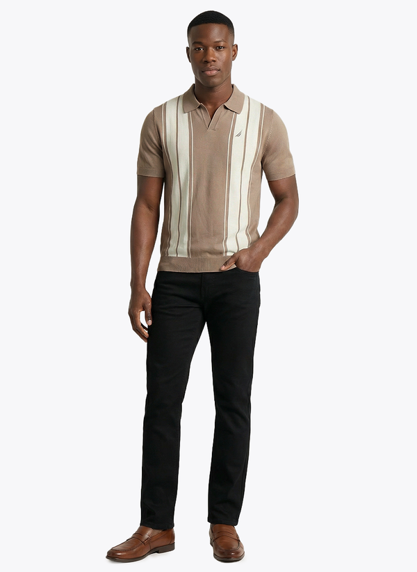 Men's Short Sleeve Polo - Brown