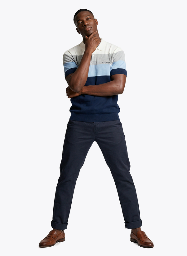 Men's Short Sleeve Polo - Blue