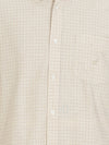 Men's Long Sleeve Windowpane Shirt - Beige