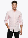 Men's Solid Long Sleeve Oxford Smart CasualShirt - Pink